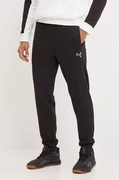 Хлопковые спортивные штаны Puma, черный