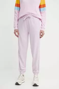 Хлопковые спортивные штаны Puma, фиолетовый