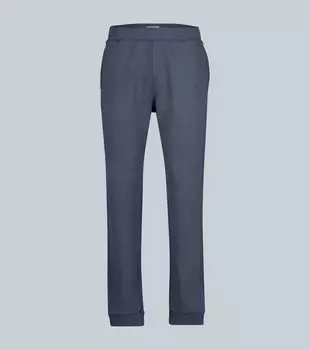 Хлопковые спортивные штаны с петлей Sunspel, синий