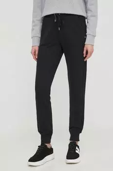 Хлопковые спортивные штаны United Colors of Benetton, черный