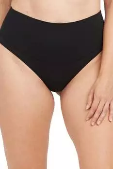 Хлопковые стринги-шейперы Spanx, черный