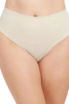 Хлопковые стринги-шейперы Spanx, светло-бежевый