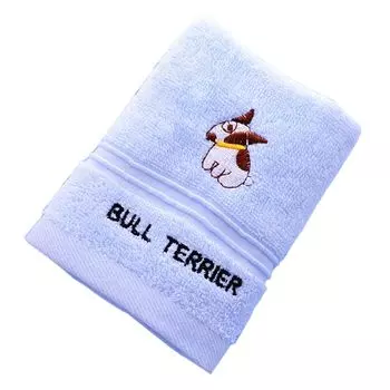 Хлопковые супермягкие впитывающие воду детские банные полотенца с рисунком щенка пуделя, фиолетового цвета Stuttg, темно-синий