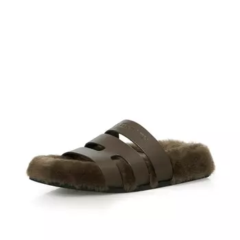 Хлопковые тапочки Deep Breath из овечьей шерсти, черный