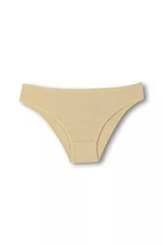 Хлопковые текстурированные женские трусики-комбинации в рубчик HNX, кожа