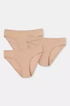 Хлопковые трусики - 3 пары Dagi, бежевый