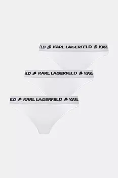 Хлопковые трусики 3 шт Karl Lagerfeld, белый
