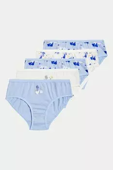 Хлопковые трусики - 5 пар Marks & Spencer, белый