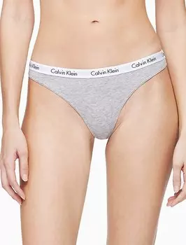 Хлопковые трусики с логотипом Calvin Klein, серый