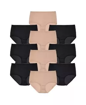 Хлопковые трусы больших размеров, упаковка из 10 шт Comfort Choice, бежевый