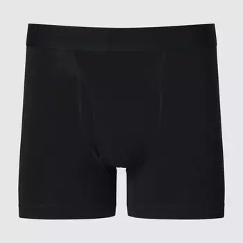Хлопковые трусы-боксеры Uniqlo, черный