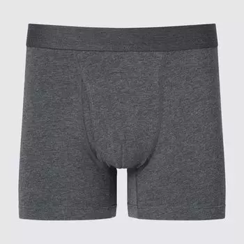 Хлопковые трусы-боксеры Uniqlo, серый