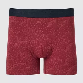 Хлопковые трусы-боксеры в стиле пэчворк Uniqlo, красный