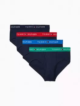 Хлопковые трусы classics 4pk Tommy Hilfiger, темно-синий мульти