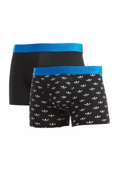 Хлопковые трусы Comfort Flex, 2 шт., мужские на поясе с логотипом adidas Originals, черный