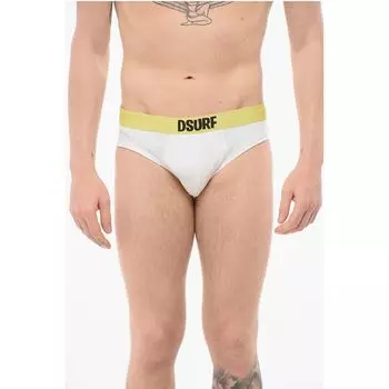 Хлопковые трусы DSURF с контрастными полосками Dsquared2, белый