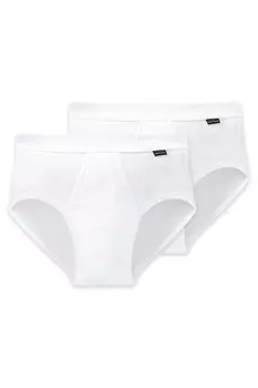 Хлопковые трусы Essentials - 2 пары Schiesser, белый