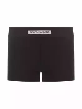 Хлопковые трусы с логотипом Dolce&Gabbana, черный