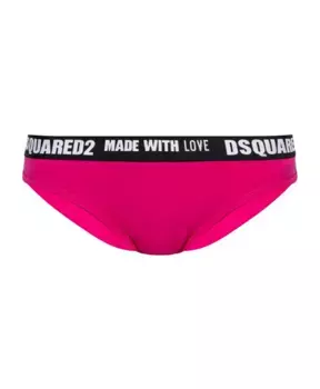 Хлопковые трусы с логотипом Dsquared2, розовый