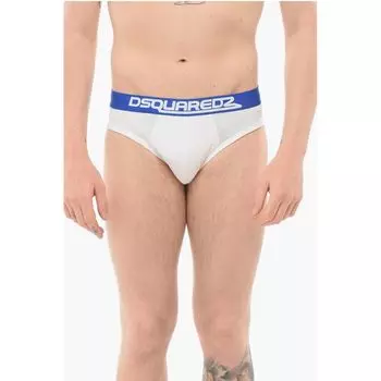 Хлопковые трусы с логотипом на поясе Dsquared2, синий