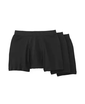Хлопковые трусы средней длины Big & Tall (3 шт.) KingSize, черный