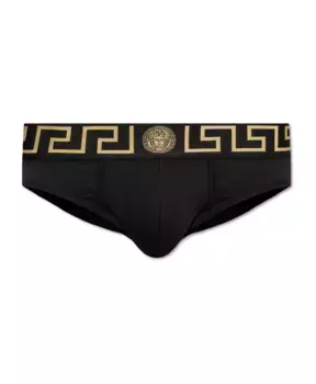 Хлопковые трусы Versace, черный