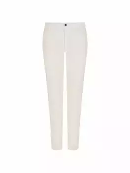 Хлопковые зауженные брюки Eleventy, белый