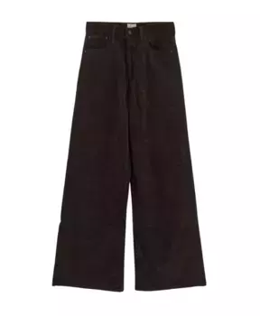 Хлопковые женские джинсы Mother, коричневый