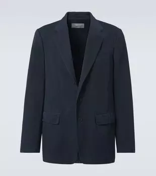 Хлопковый блейзер Dries Van Noten, темно-синий