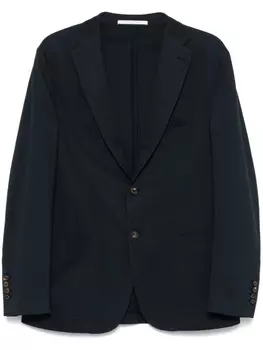 Хлопковый блейзер Eleventy, синий