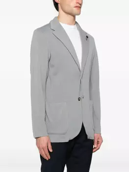 Хлопковый блейзер Lardini, серый