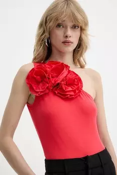 Хлопковый боди Karl Lagerfeld, красный