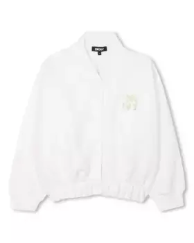 Хлопковый бомбер DKNY, белый