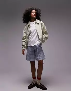 Хлопковый бомбер с лацканами Topshop