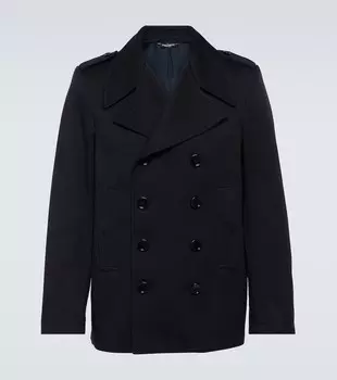 Хлопковый бушлат Dolce&Gabbana, синий