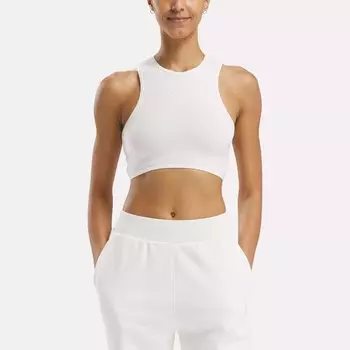 Хлопковый бюстгальтер без косточек для гардероба Essentials Reebok, белый