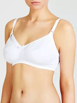 Хлопковый бюстгальтер для кормления John Lewis, 2 шт., черный, белый