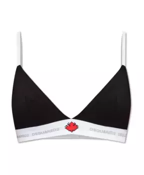 Хлопковый бюстгальтер Dsquared2, черный