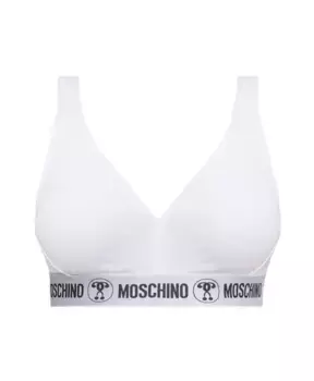 Хлопковый бюстгальтер Moschino, белый