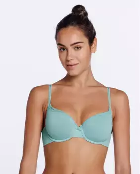 Хлопковый бюстгальтер на косточках с мягкой подкладкой Punto Blanco, цвет Verde Agua