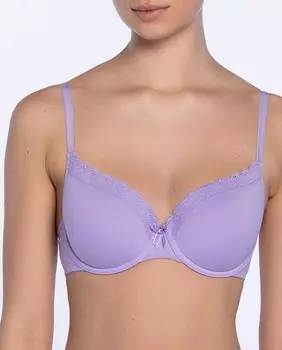 Хлопковый бюстгальтер на косточках с мягкой подкладкой Punto Blanco, сирень