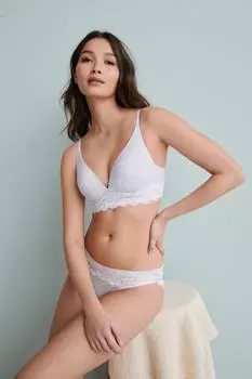 Хлопковый бюстгальтер с легкой подкладкой без косточек Next, серый