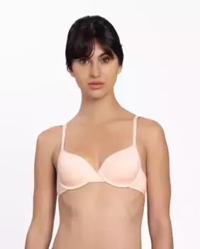 Хлопковый бюстгальтер с набивкой и косточками Punto Blanco, цвет Salmn