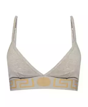 Хлопковый бюстгальтер Versace, серый