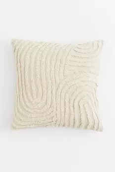 Хлопковый чехол на подушку H&M, 50x50 см, бежевый