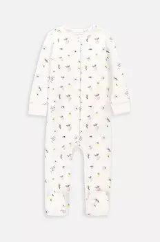 Хлопковый детский комбинезон Coccodrillo, белый