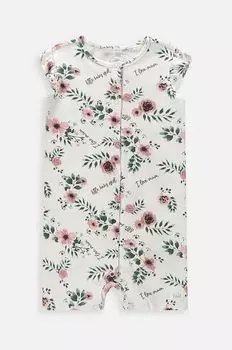 Хлопковый детский комбинезон Coccodrillo, бежевый