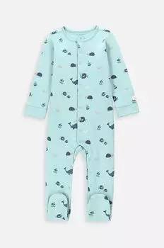 Хлопковый детский комбинезон Coccodrillo, синий