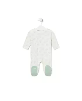 Хлопковый детский комбинезон-перекресток с мишками и звездами Tous, зеленый