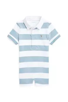 Хлопковый детский комбинезон Polo Ralph Lauren, синий